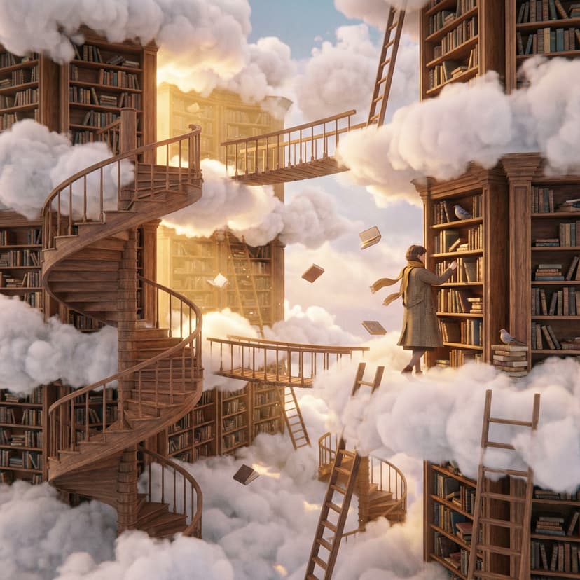 Bookstore in the clouds