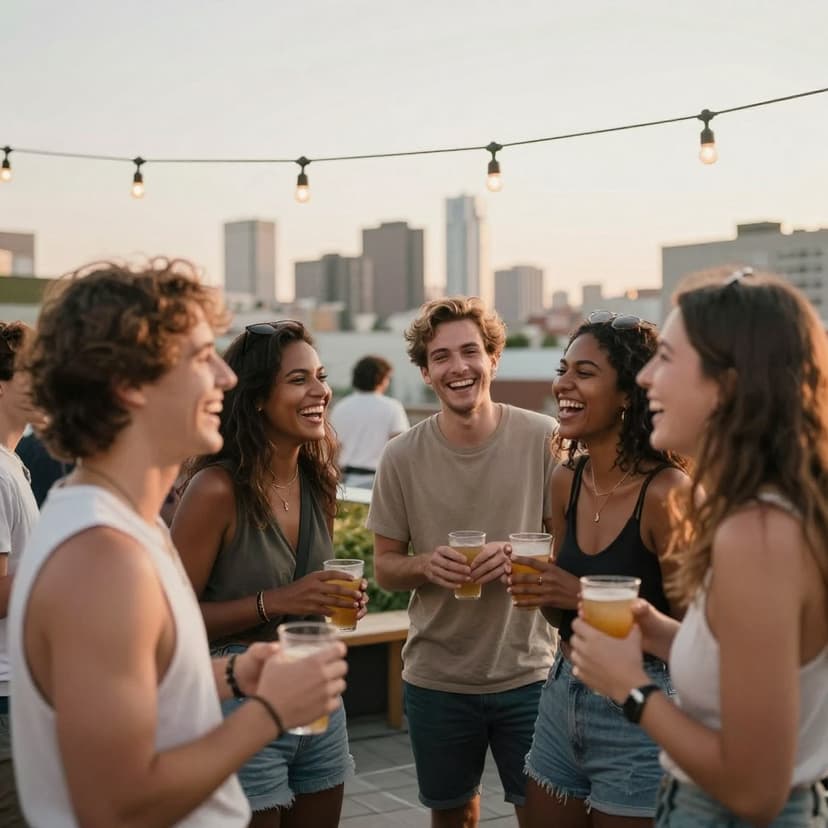 Rooftop Party Friends