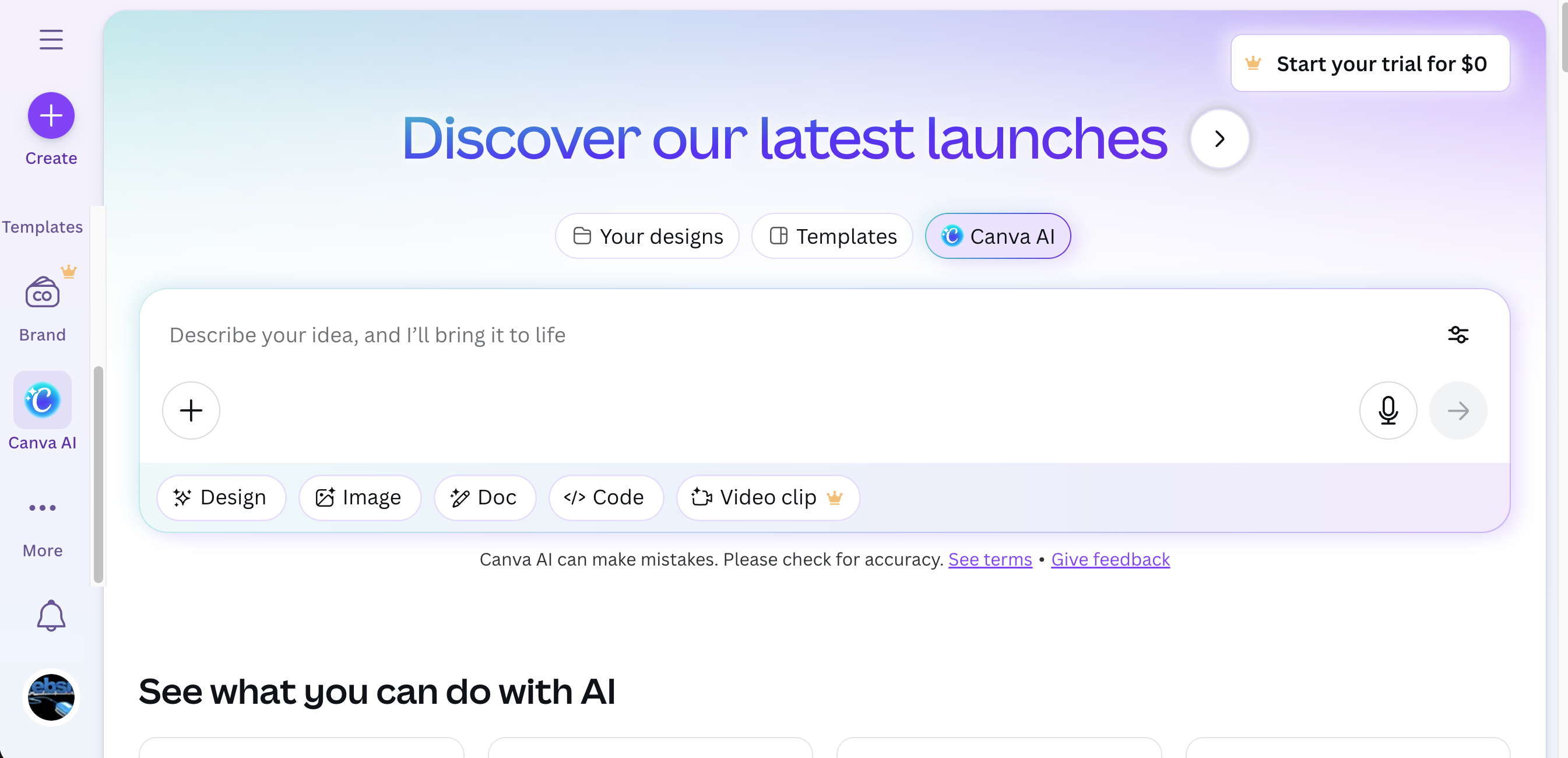 Canva Magic Studio interface
