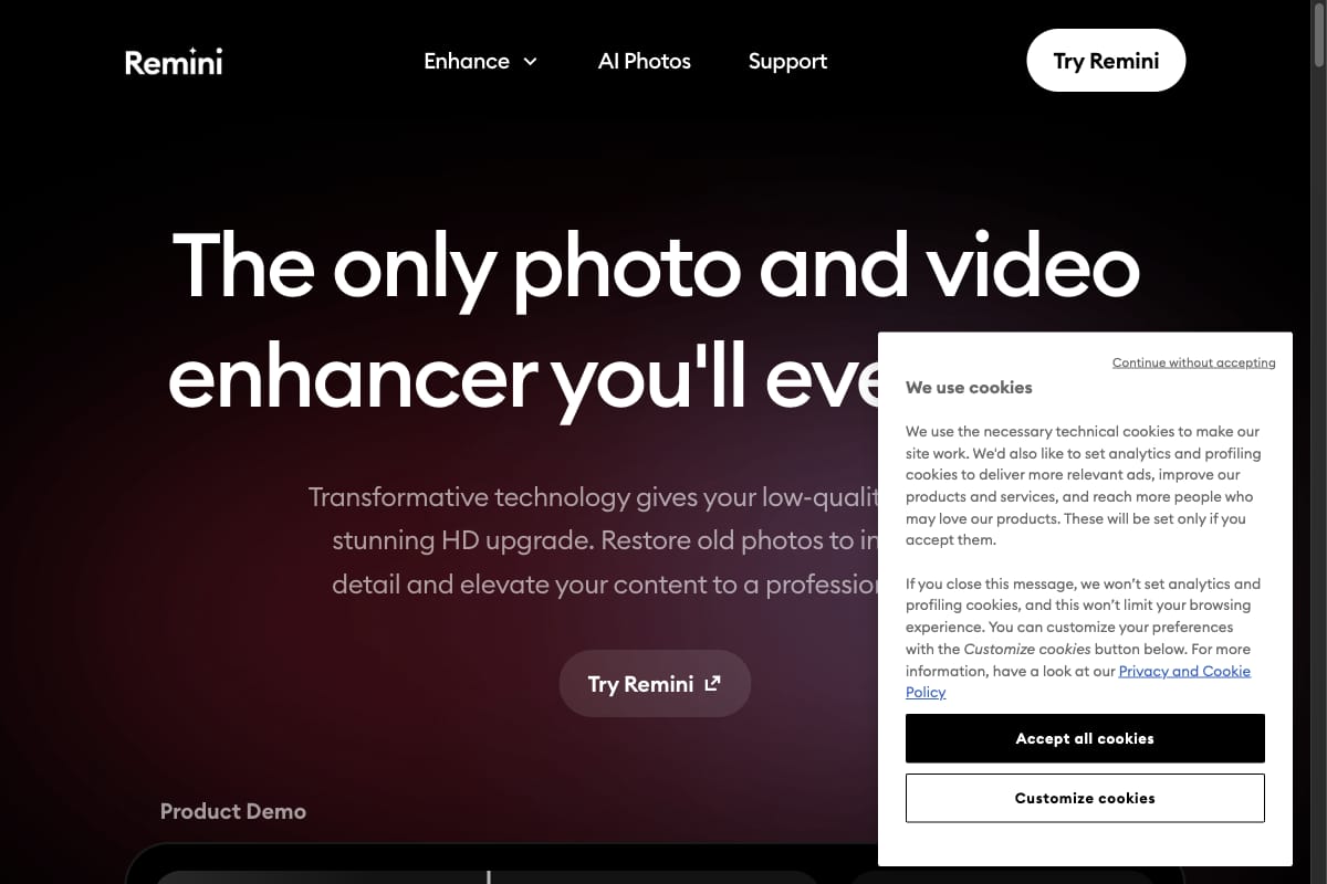 Remini vs BestPhoto comparison