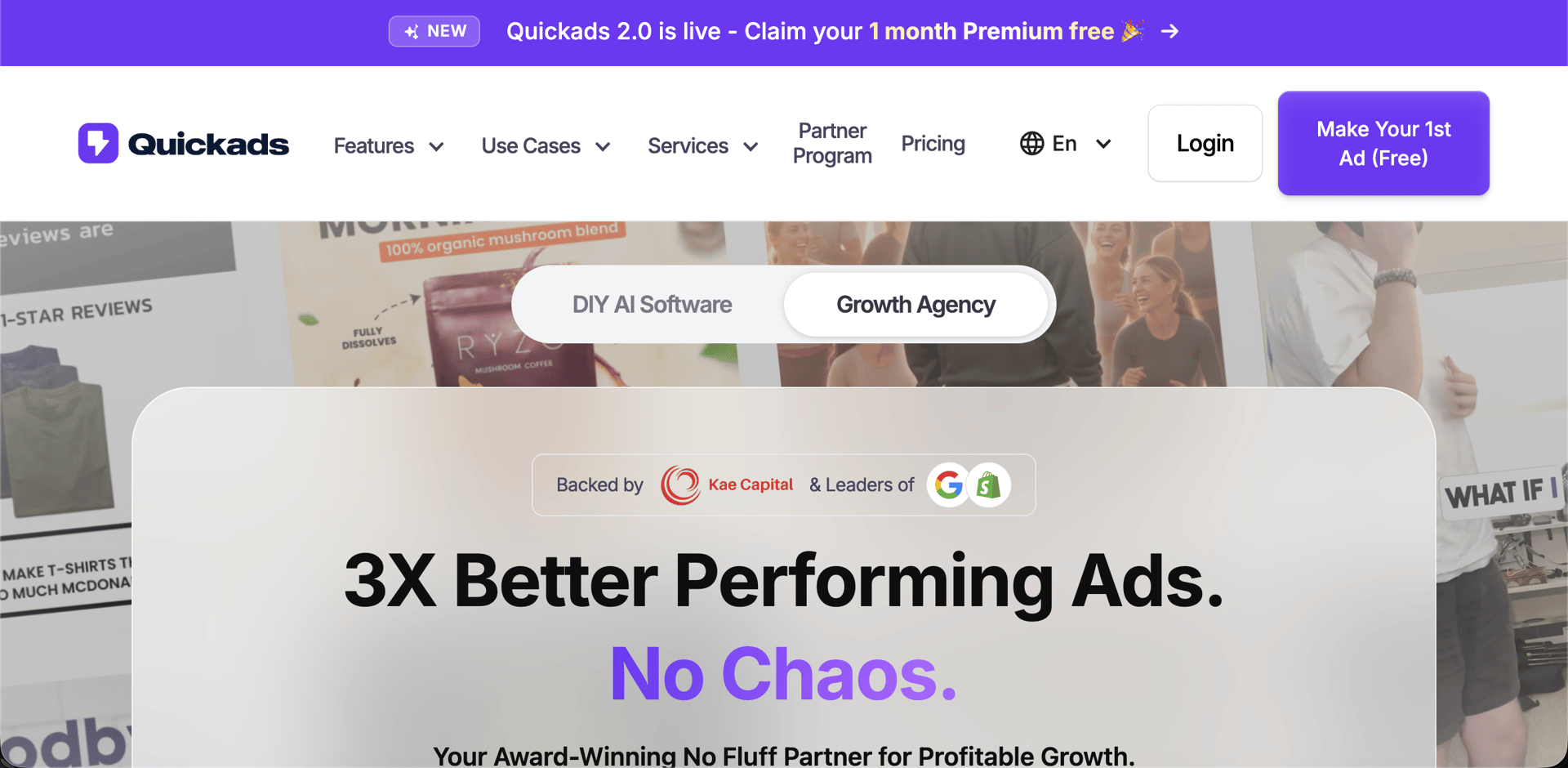 QuickAds.ai interface demo