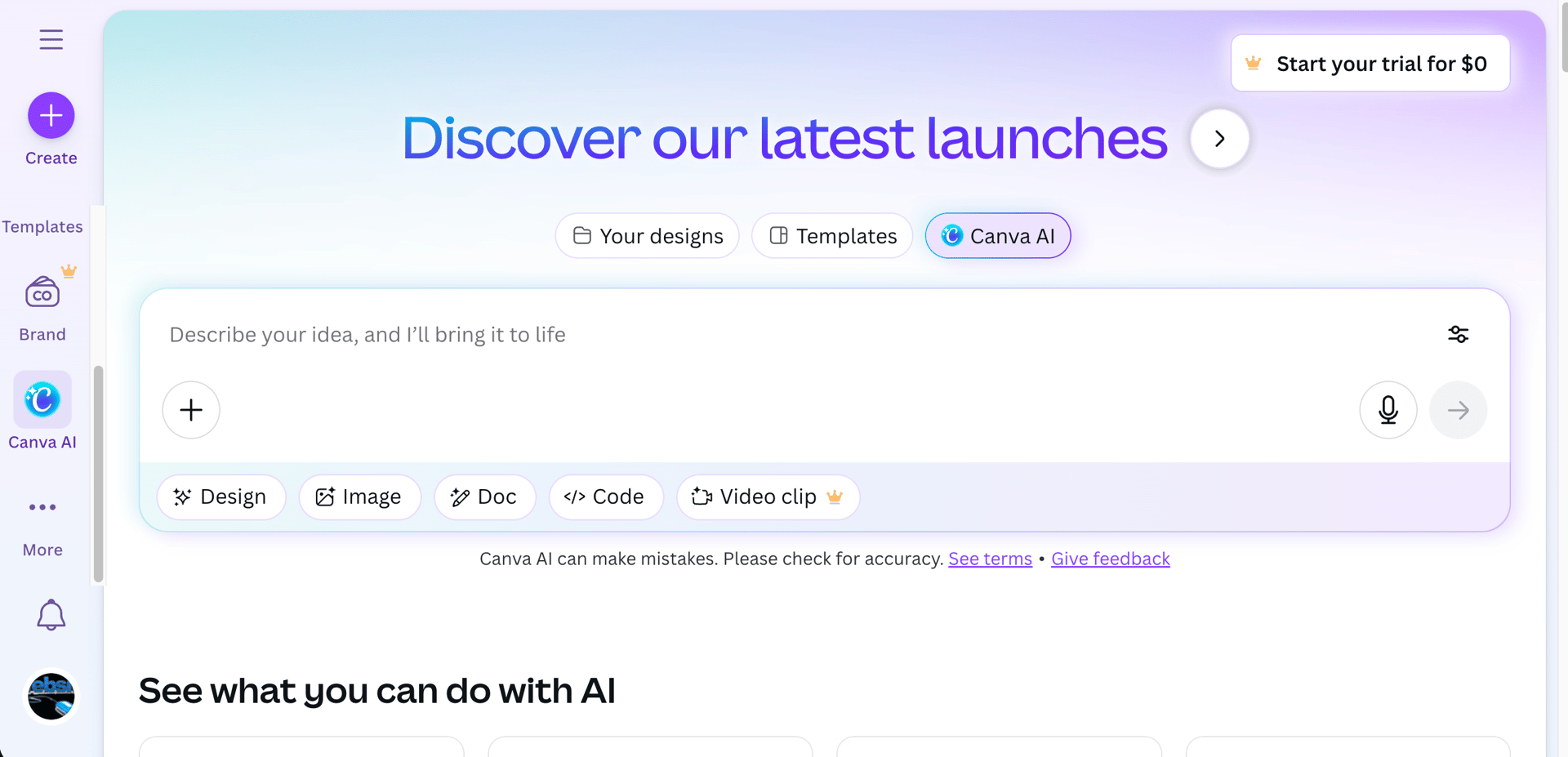 Canva Magic Studio interface
