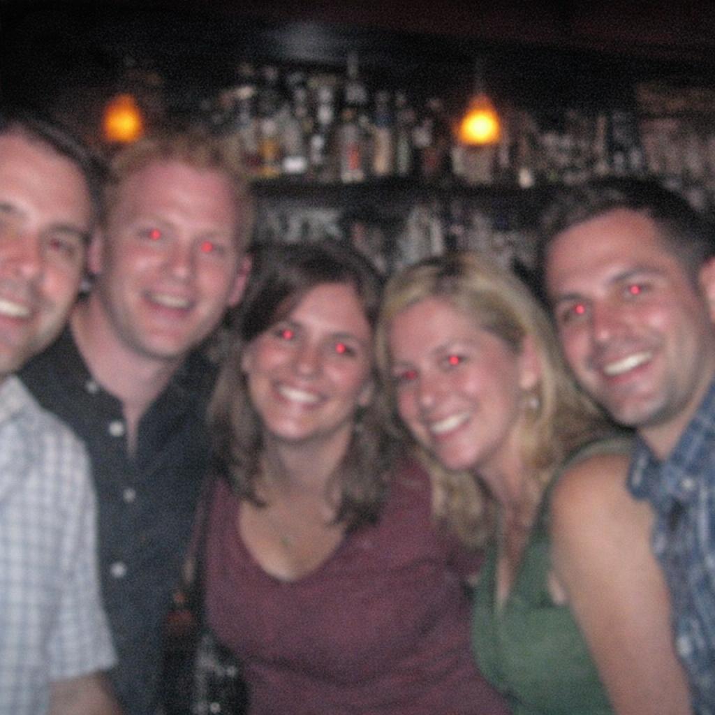 Bad dating photo example - group photo
