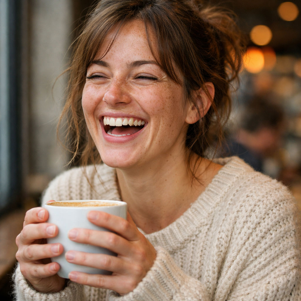 Good dating photo example - candid laugh