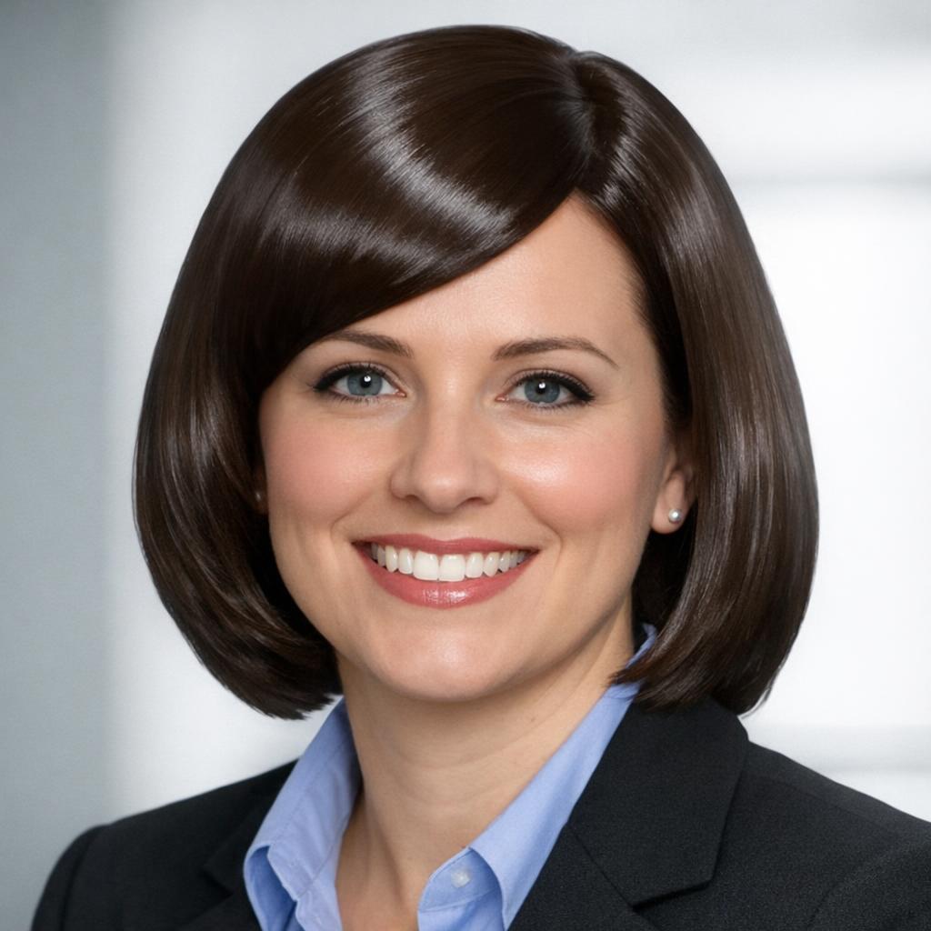 AI headshot with unnatural hair texture