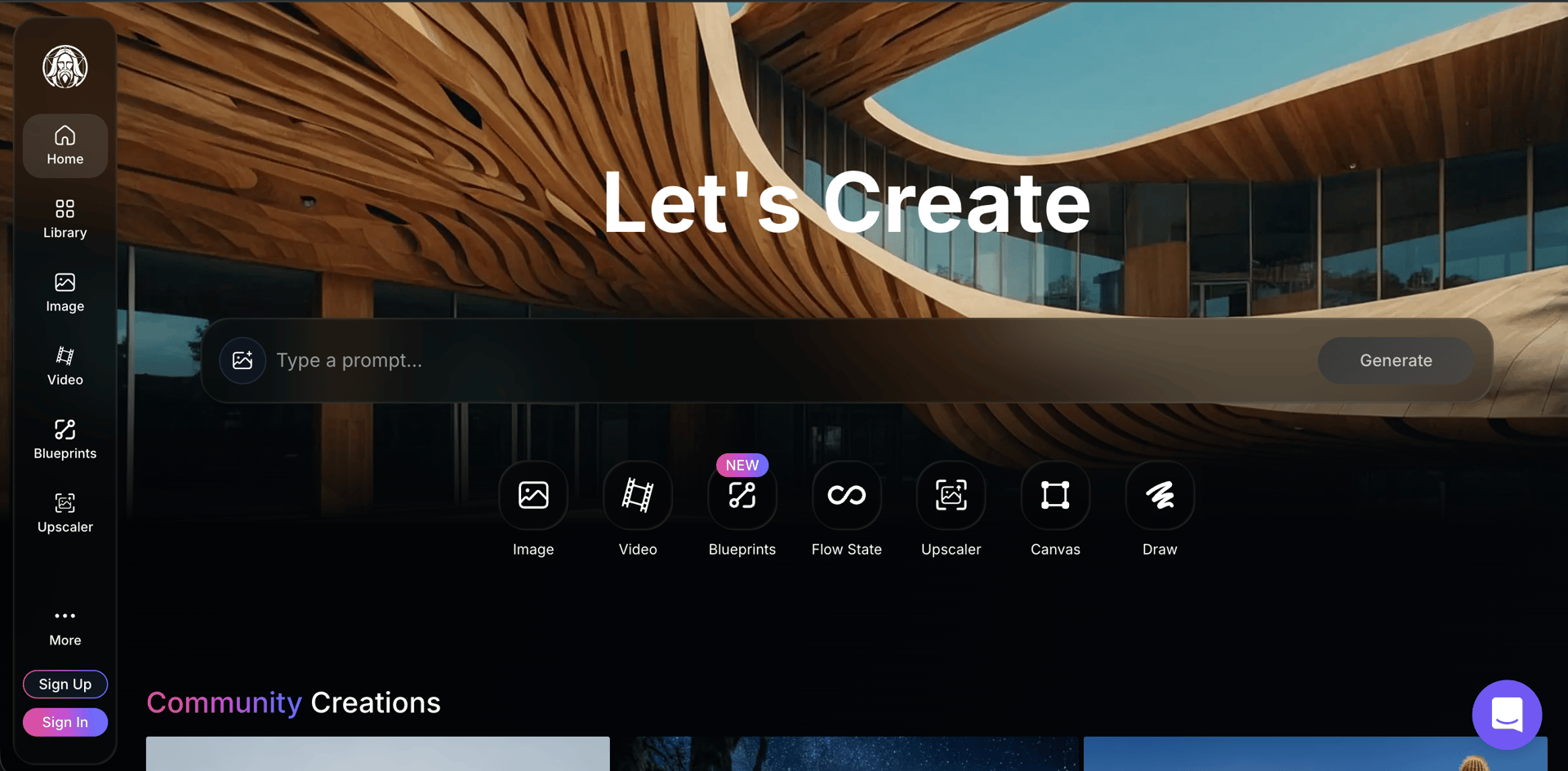 Leonardo AI image generator interface
