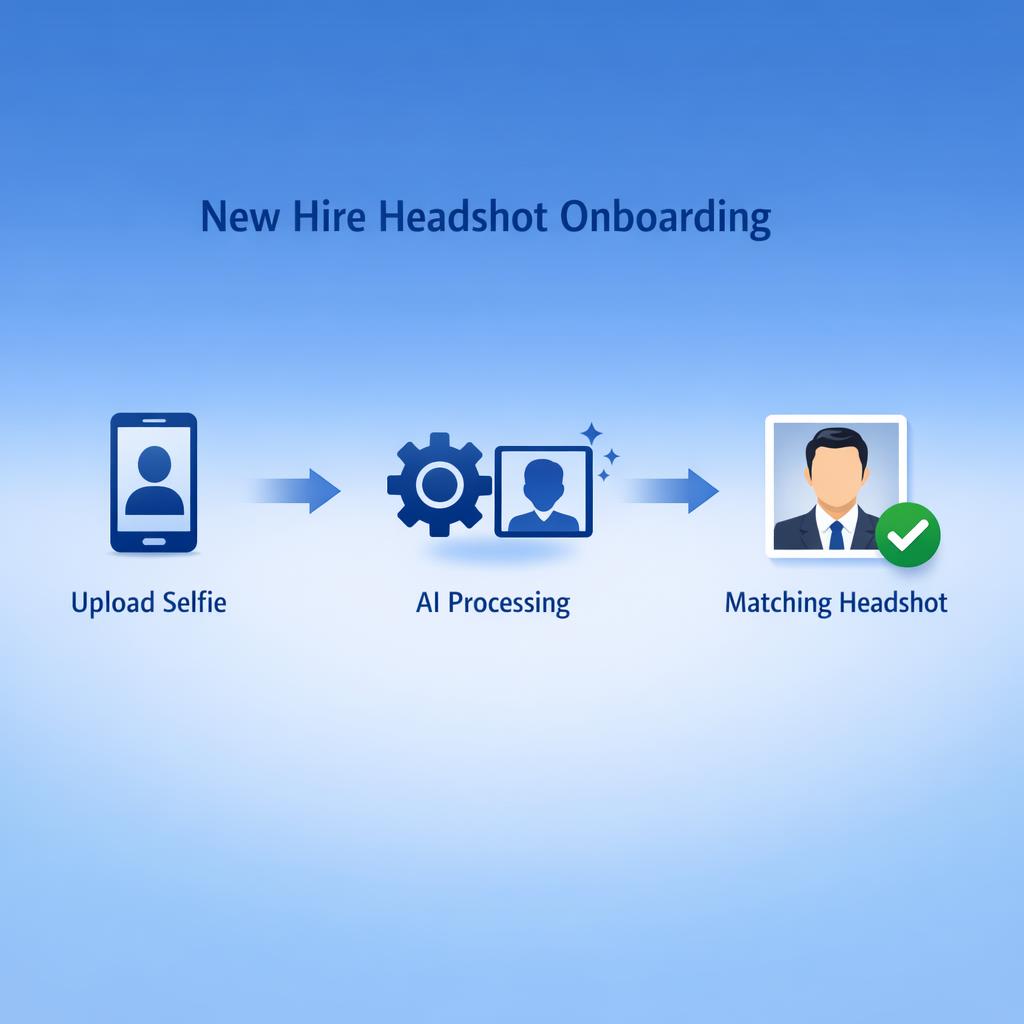 Simple 3-step process for AI team headshots