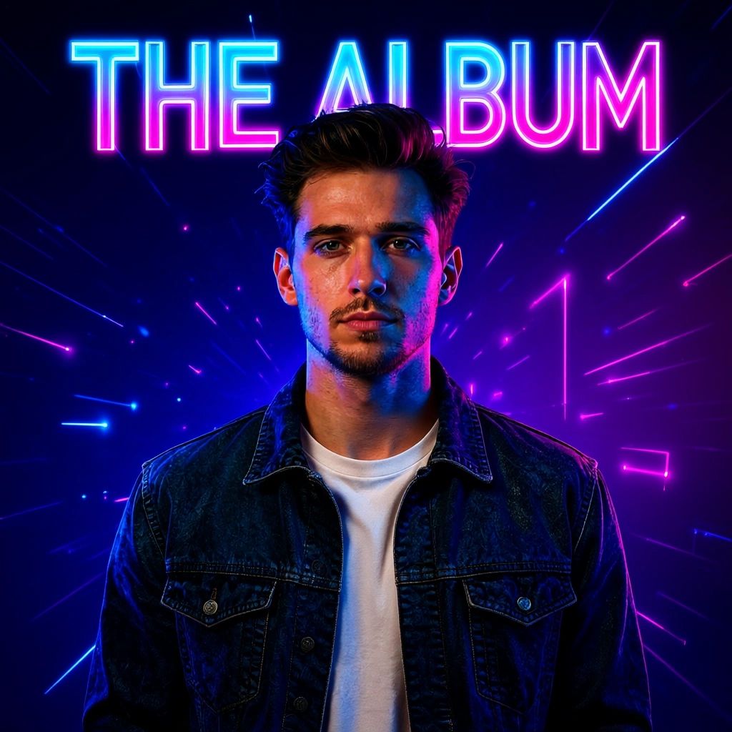 Neon-lit EDM artist, after
