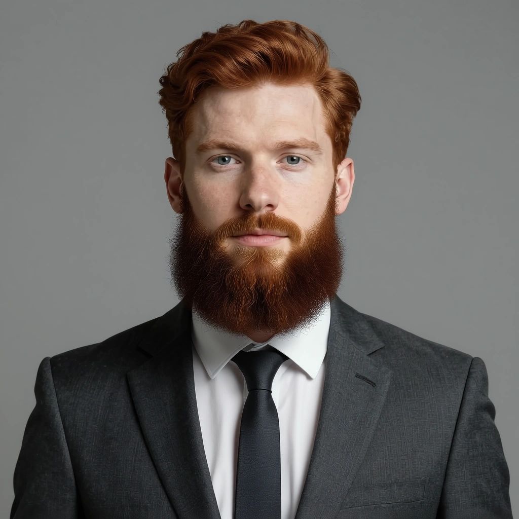 See the circle beard style, after