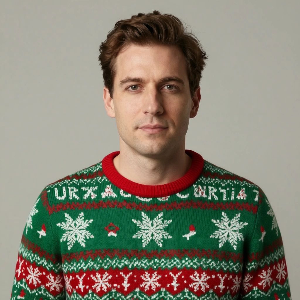 After - ugly Christmas sweater