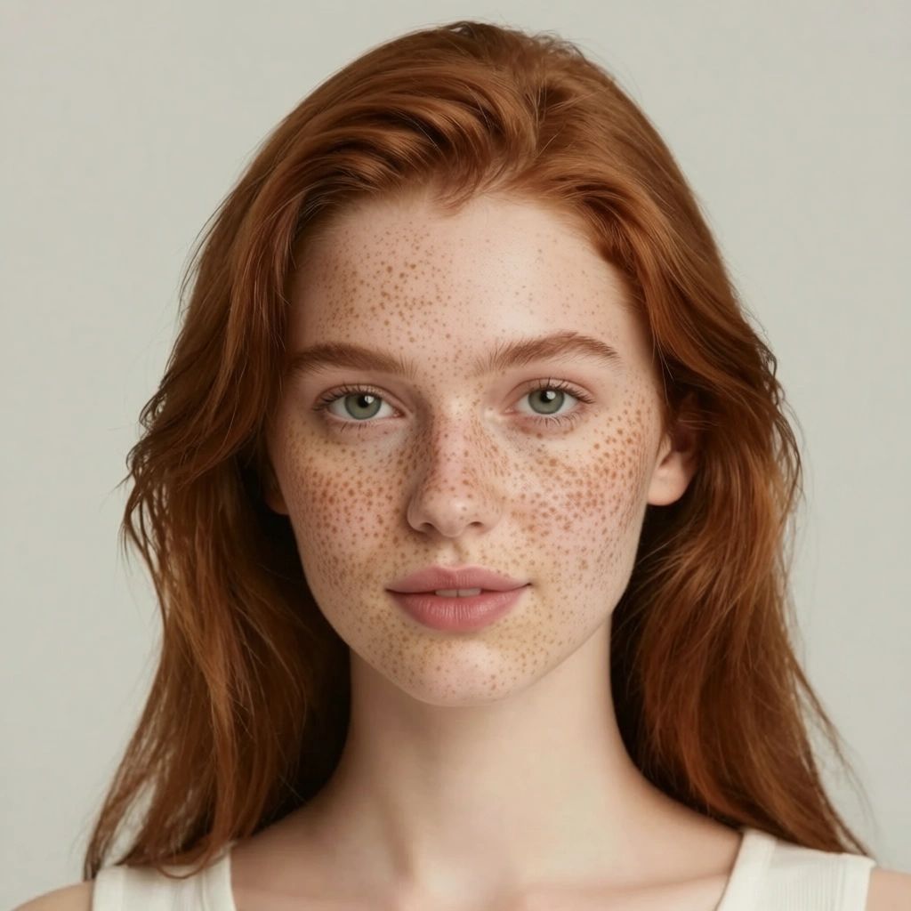 Bold and beautiful full freckles, after