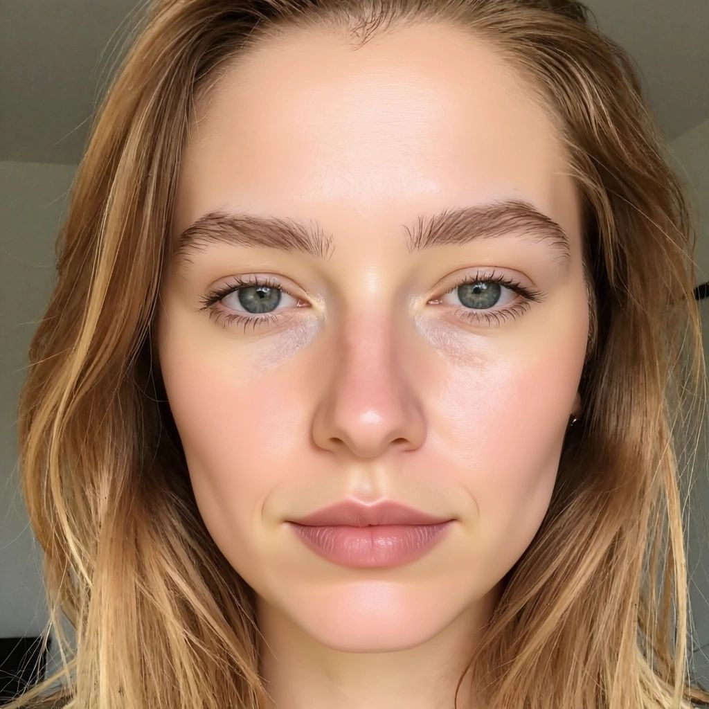 Clean canvas for makeup looks, after