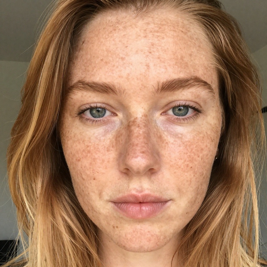 Clean canvas for makeup looks, before