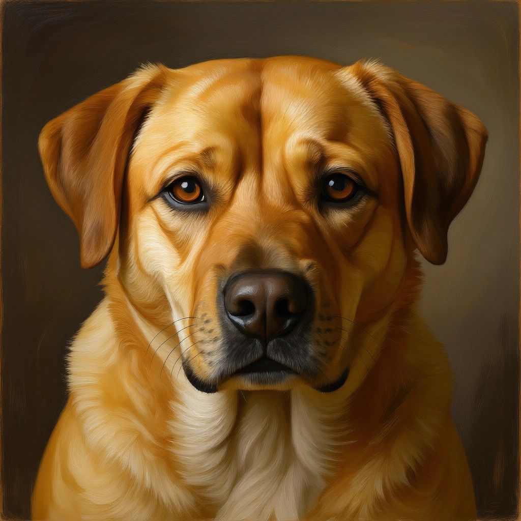 Artistic pet transformation, after