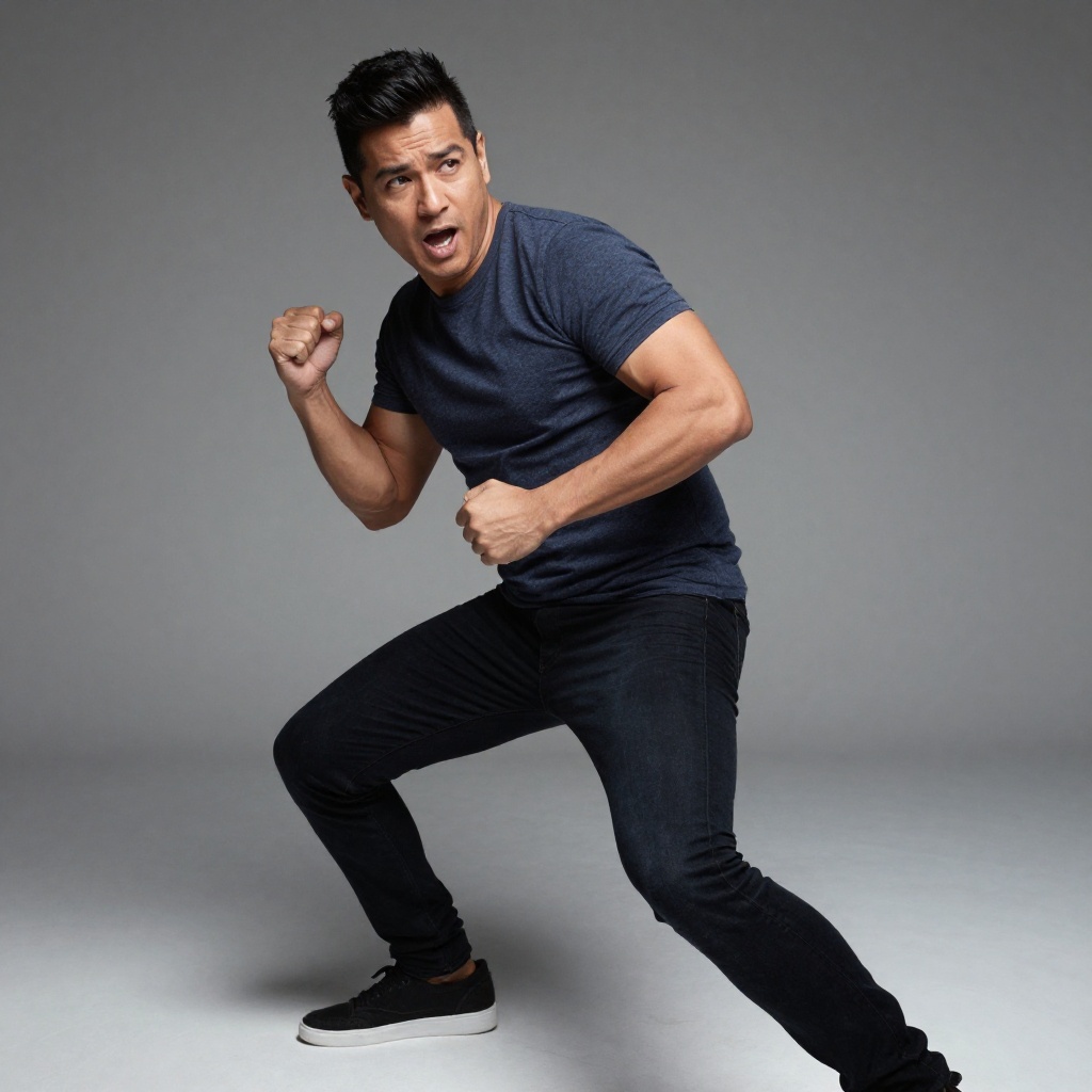 Dynamic action poses, before