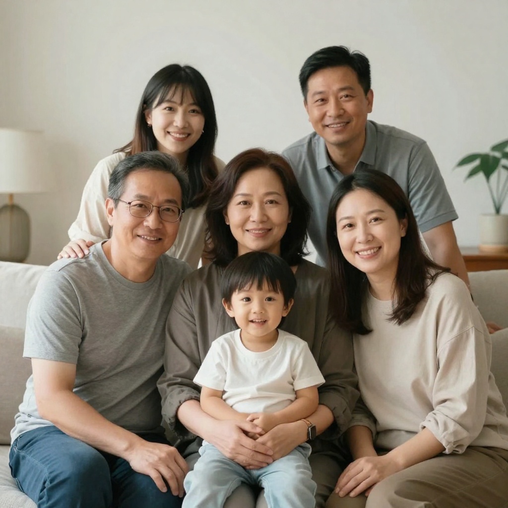 Clean family portraits, before