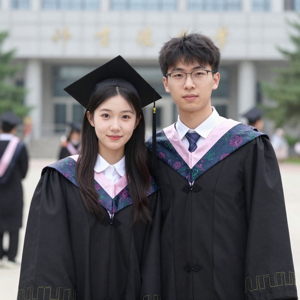 Solo graduation photos, before