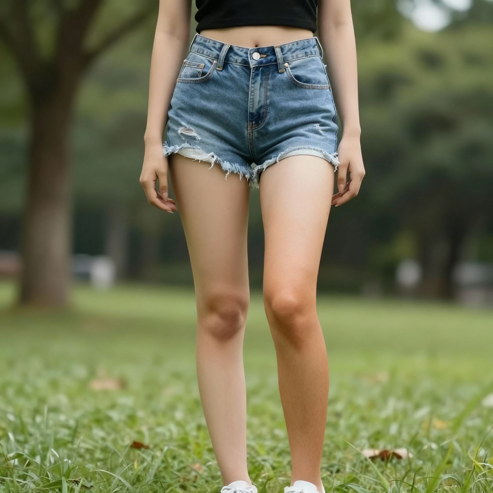Clean legs for summer, after