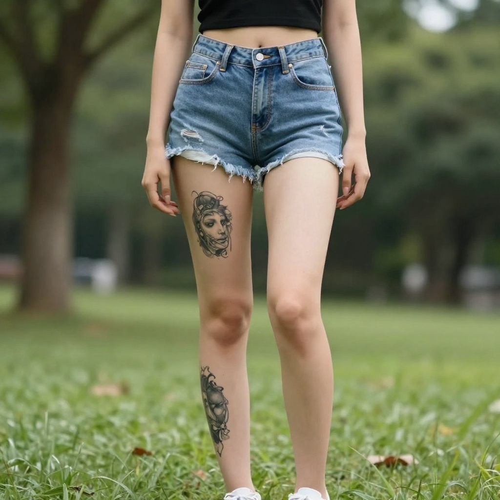 Clean legs for summer, before