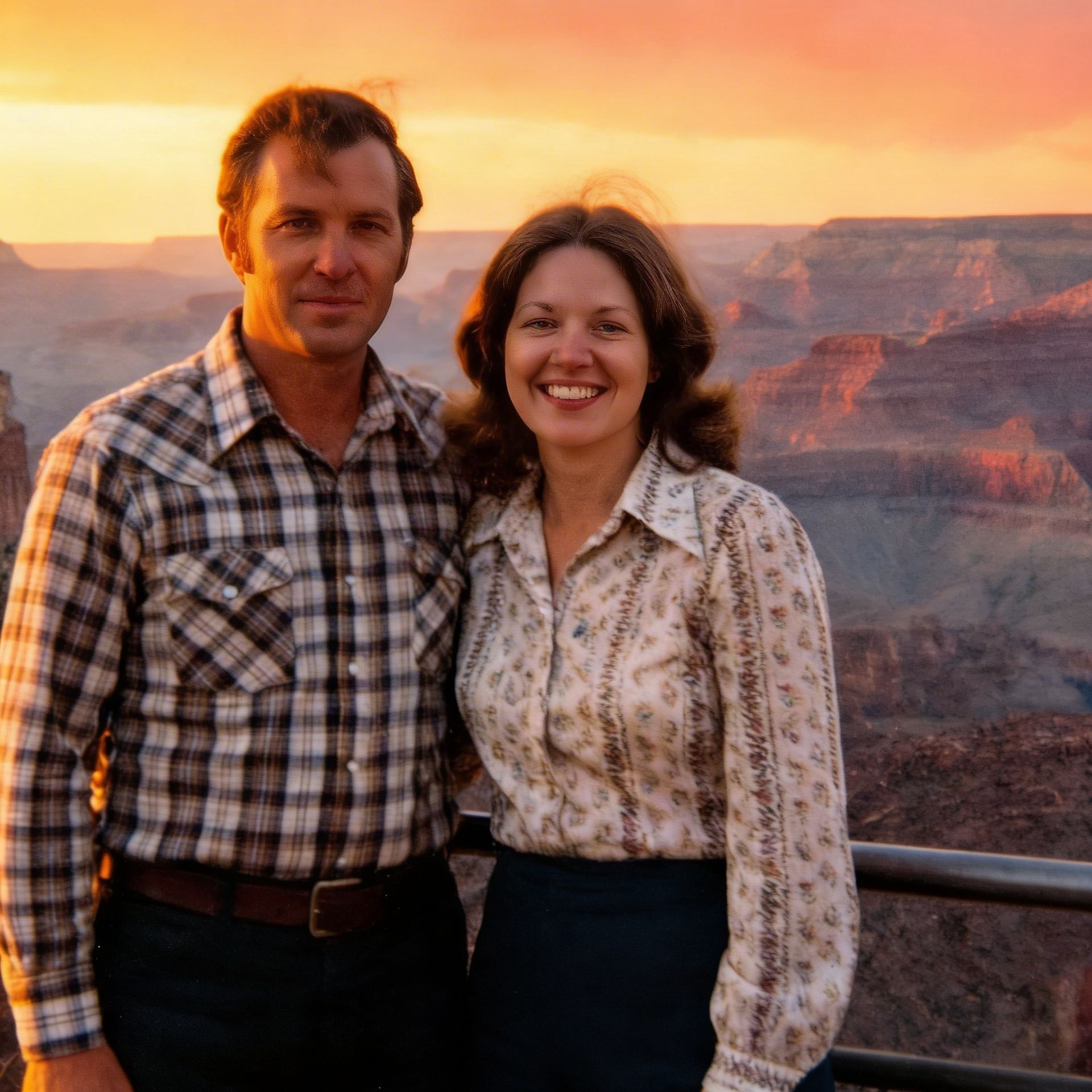 Correct faded vacation photos, after AI restoration