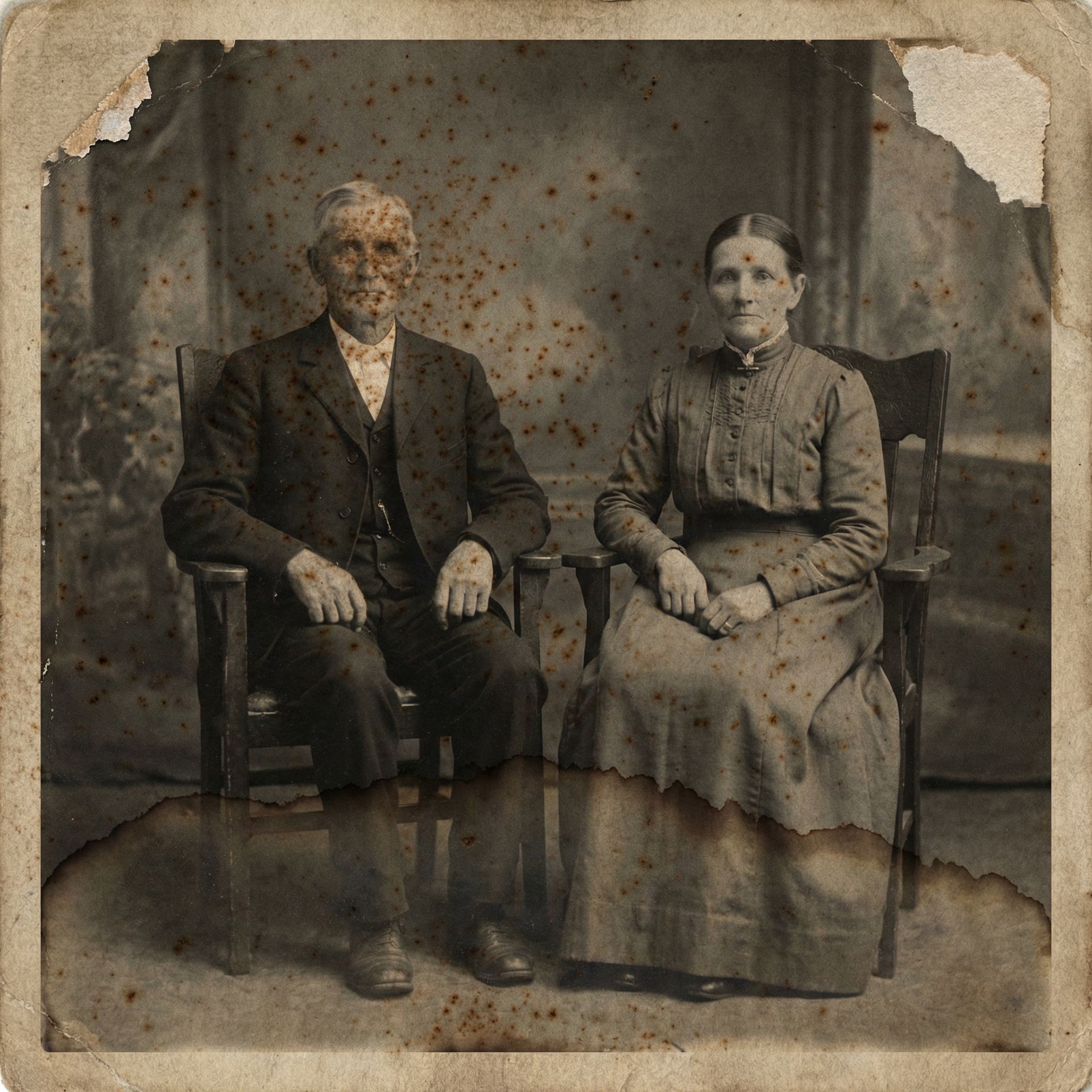 Fix water-damaged photographs, before restoration