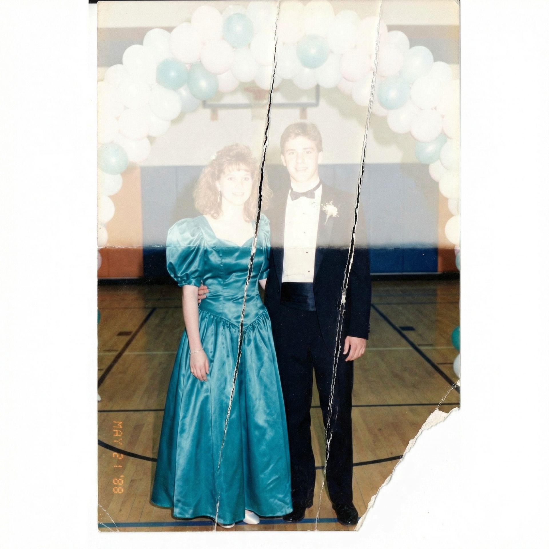 Restore sun-damaged photographs, before restoration