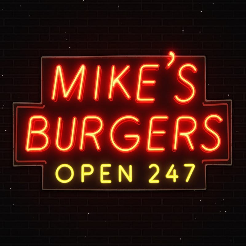 Neon Sign Text