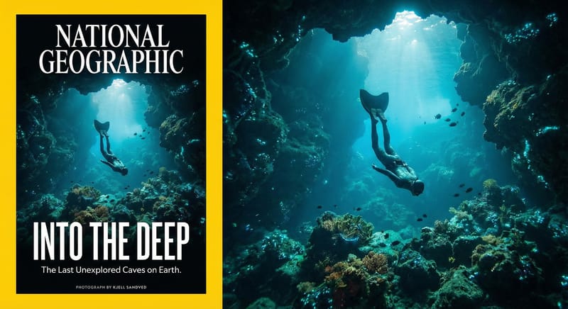Nano Banana 2 National Geographic cover with perfect text