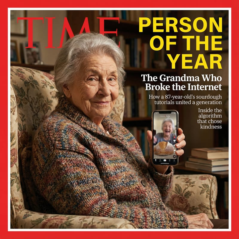 Nano Banana Pro TIME Magazine cover with perfect text