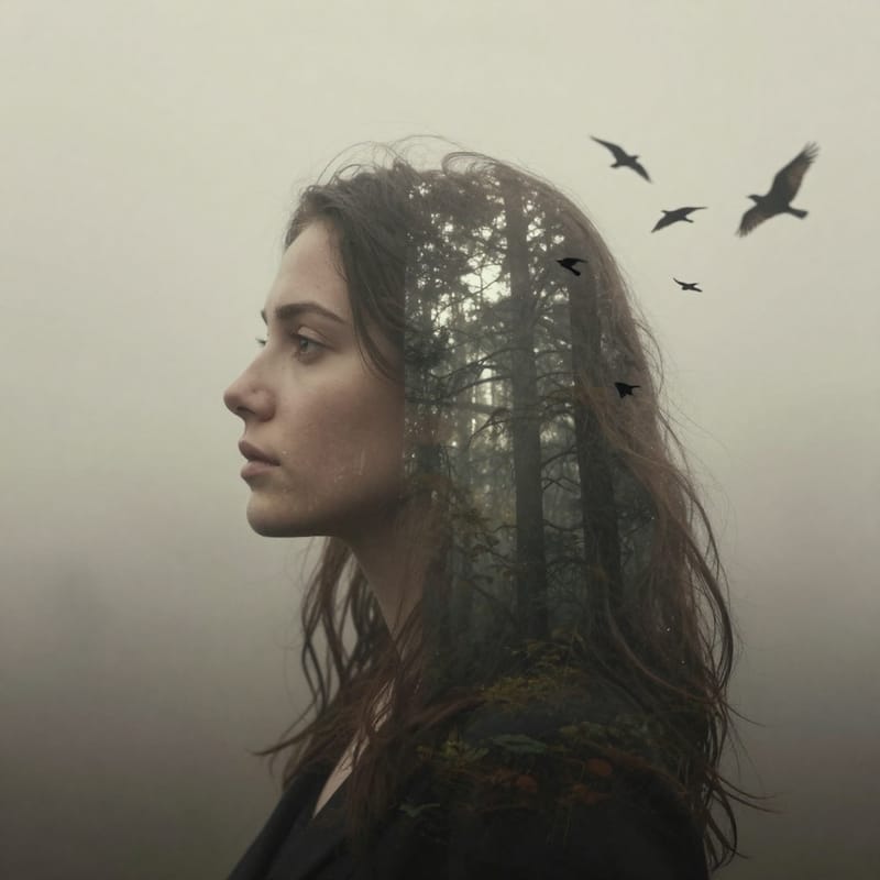 Double Exposure Forest