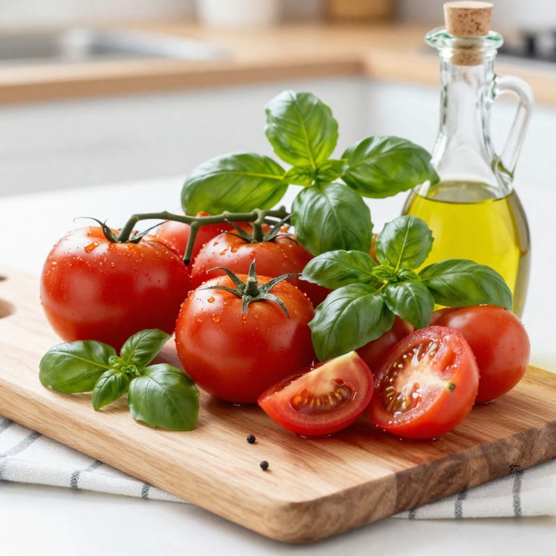 Fresh Mediterranean cooking ingredients