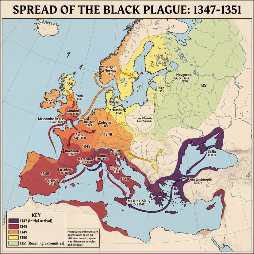 Black Plague spread infographic