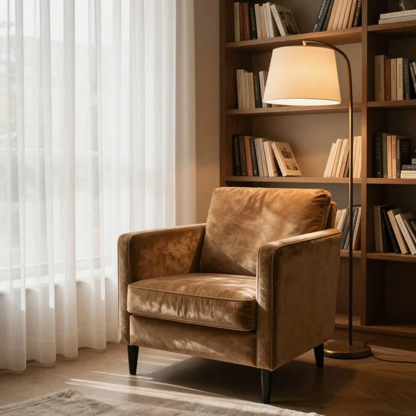 Cozy reading nook interior