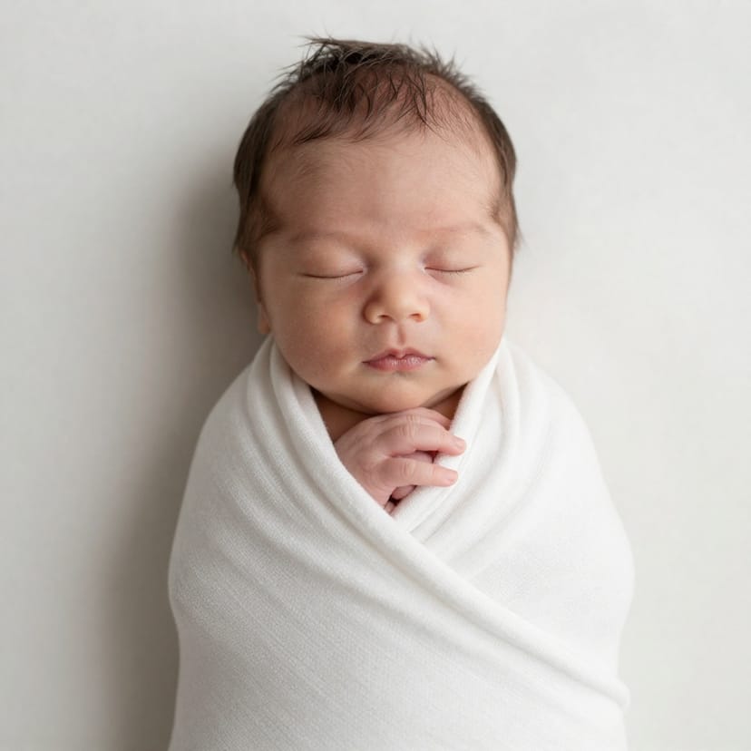 Sleeping newborn baby