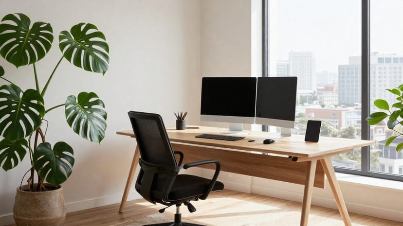 Modern home office, Scandinavian design